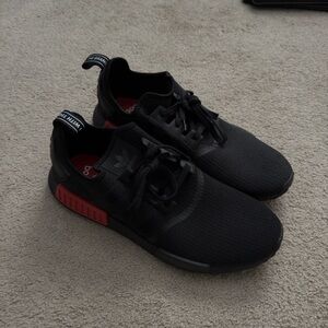 Adidas Men's Black and Red Sneakers